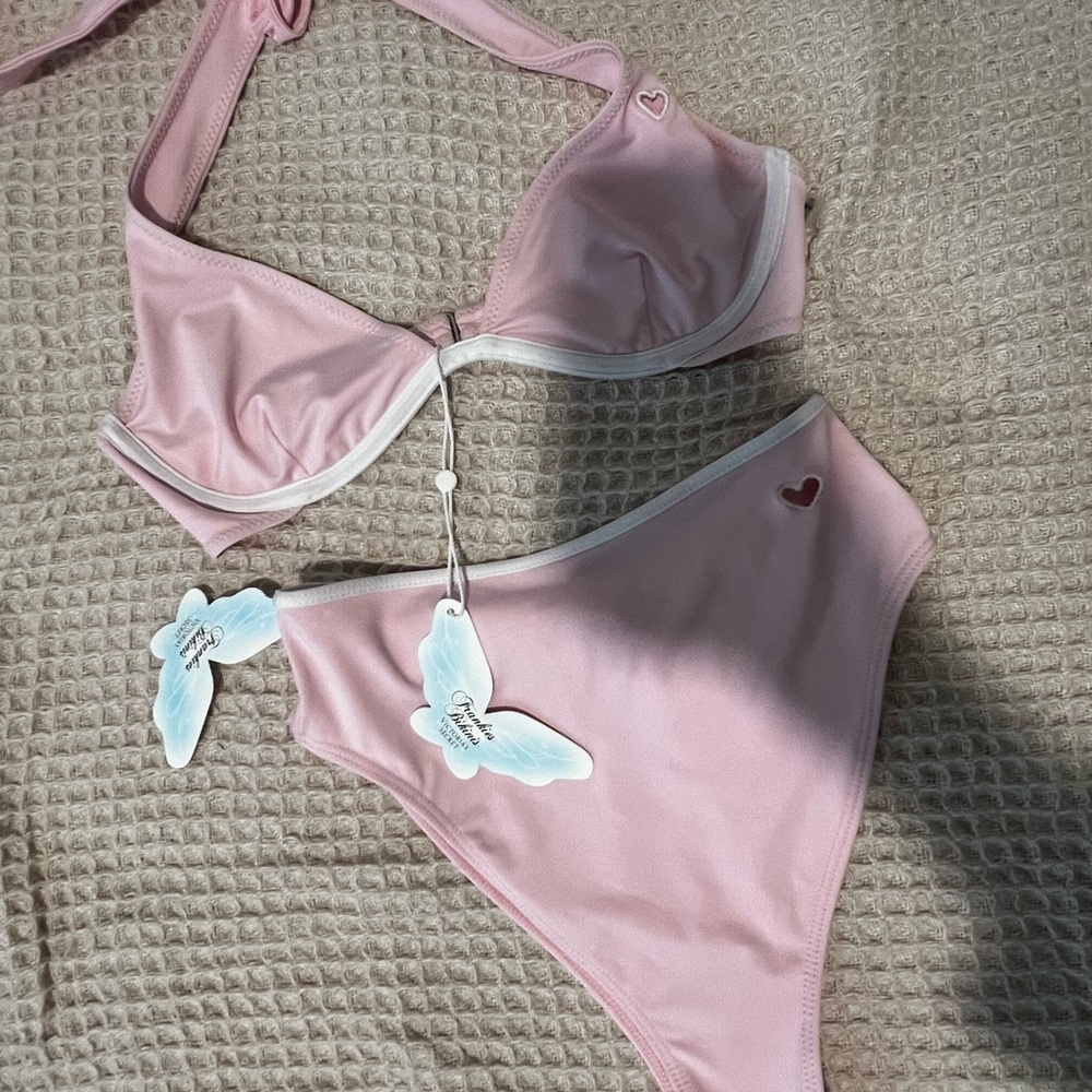 Frankie’s Bikinis Pink by VS bikini set